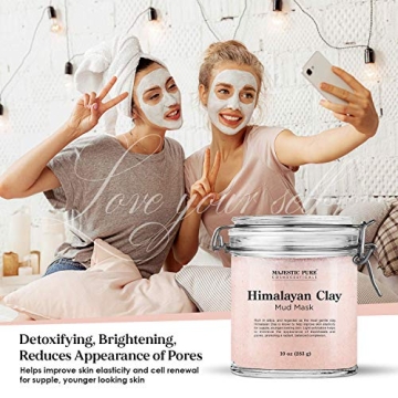 Majestic Pure Himalayan Clay Mud Mask Detox Brighten 10 oz