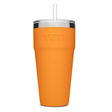 YETI Rambler 26 oz Straw Cup, Vacuum Insulated, Stainless Steel with Straw Lid, King Crab, 1 Count (Pack of 1)
