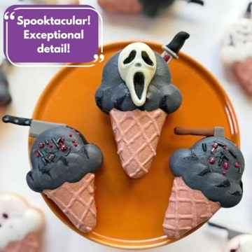 ShapedIceMolds Horror Movie Character Molds – Halloween Silicone Molds for Chocolate, Candy, Resin...