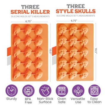 Horror Movie Character Silicone Molds for Halloween Fun