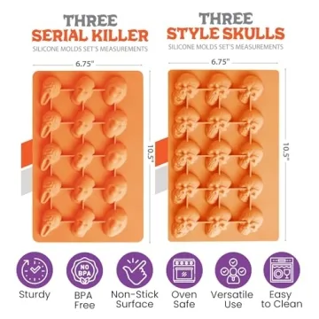 Horror Movie Character Silicone Molds for Halloween Fun