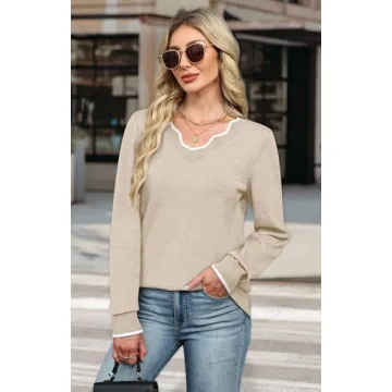 Cozy Fall Sweaters for Women Stylish V Neck Options