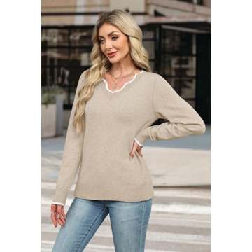 Cozy Fall Sweaters for Women Stylish V Neck Options