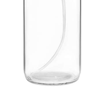 Suwimut 9 Pack Glass Spray Bottles, 16oz Empty Clear Boston Round Bottles Refillable Container with Trigger Sprayer for Cleaning Solutions, Essential Oils, Misting Plants