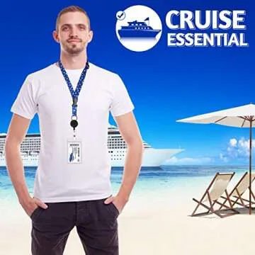 6 Sets Cruise Lanyards Retractable Lanyards Waterproof ID Badge Holders with 8 Pcs Cruise Luggage Tags for Carnival Cruise(Vibrant Sailing)
