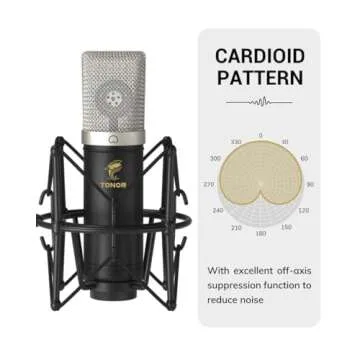 Condenser Microphone 192kHz/24Bit, TONOR USB Cardioid Computer Mic Kit with Upgraded Boom Arm/Spider Shock Mount for Recording, Streaming, Gaming, Podcasting, Voice Over, YouTube, TC-2030