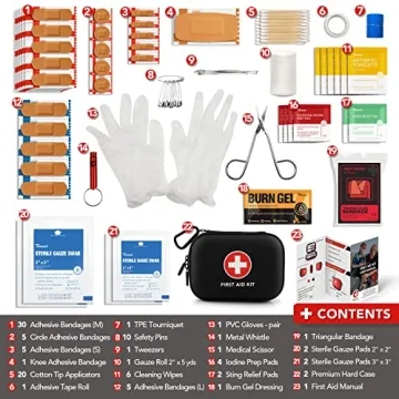 Waterproof Mini First Aid Kit 100 Pieces Compact Travel Essential