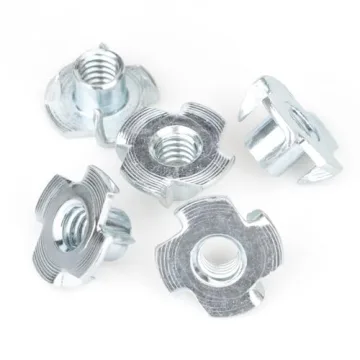 Durable 1/4"-20 T-Nuts - 100 Pack of Corrosion-Resistant Zinc-Plated Steel