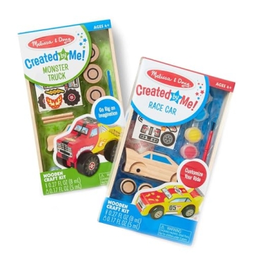 Creative Wooden Car and Monster Truck Craft Kits for Kids