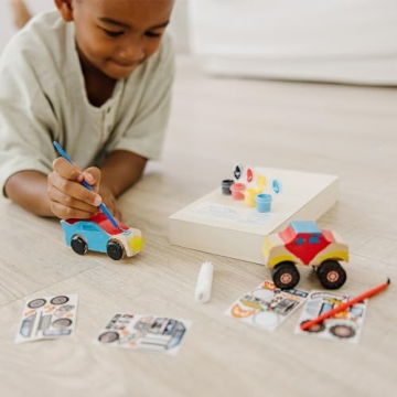 Creative Wooden Car and Monster Truck Craft Kits for Kids