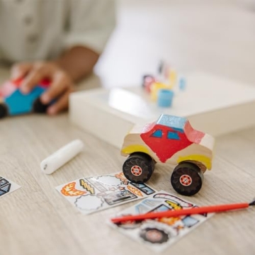 Creative Wooden Car and Monster Truck Craft Kits for Kids