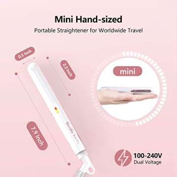 Terviiix Mini Flat Iron for Travel & Short Hair Styling