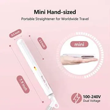 Terviiix Mini Flat Iron for Travel & Short Hair Styling