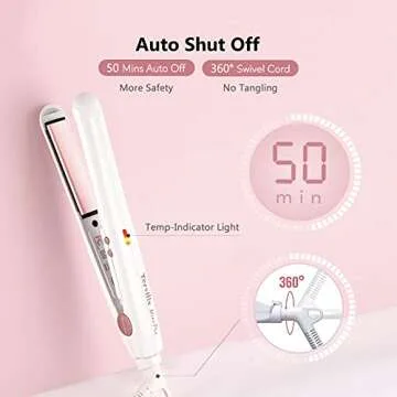 Terviiix Mini Flat Iron for Travel & Short Hair Styling