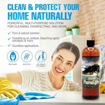 12% Hydrogen Peroxide Food Grade with No Added Stabilizers - in Distilled Water (16 Oz +Dropper)