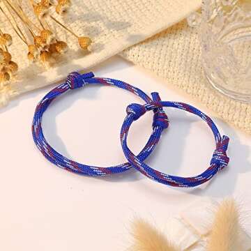 PINKDODO First Day of Kindergarten Bracelet Mommy and Me Bracelets Back to School Gifts Mother Son Anxiety Bracelet First Day of School Gift for Mom and Son Bracelets