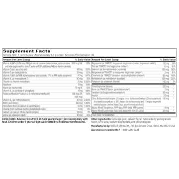 Klaire Labs VitaSpectrum Powder - Children's Multivitamin/Mineral with 23 Essential Nutrients in Berry-Pomegranate for Kids, No Copper, Iron, Gluten or Casein (30 Servings, 171 Grams)