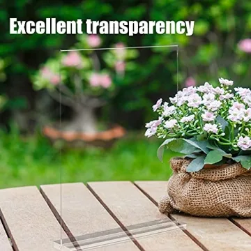 3 Pack Durable Acrylic Sign Holders for Menu and Photos