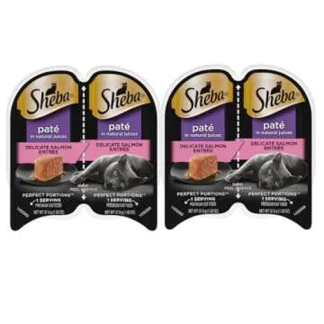 Sheba Cat Food Variety Pack | Sheba Pate Cat Food (24 Servings | 12 Pack | 6 Flavors) Turkey, Beef, Chicken, Salmon, White Fish, Tuna with LarasBundle Catnip Mice and Spring Toys