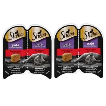 Sheba Cat Food Variety Pack | Sheba Pate Cat Food (24 Servings | 12 Pack | 6 Flavors) Turkey, Beef, Chicken, Salmon, White Fish, Tuna with LarasBundle Catnip Mice and Spring Toys