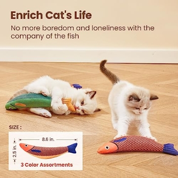 Potaroma Cat Toys Saury Fish - Interactive Kicker Toys