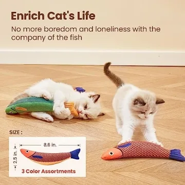 Potaroma Cat Toys Saury Fish - Interactive Kicker Toys