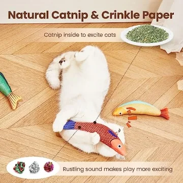 Potaroma Cat Toys Saury Fish - Interactive Kicker Toys