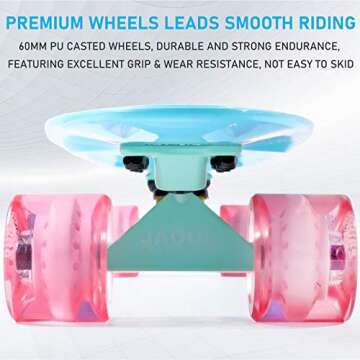 Colorful Cruiser Skateboard for Kids 6-12 Years Old