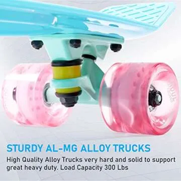 Colorful Cruiser Skateboard for Kids 6-12 Years Old