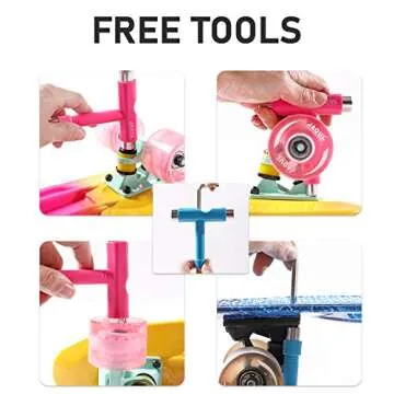 Colorful Cruiser Skateboard for Kids 6-12 Years Old