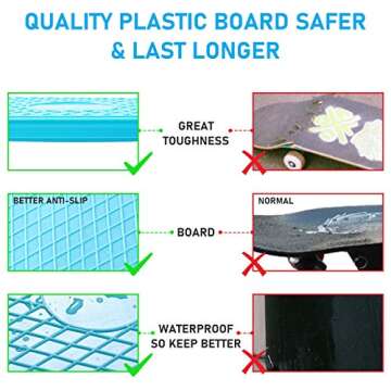 Colorful Cruiser Skateboard for Kids 6-12 Years Old