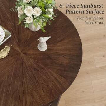 Cozyman Round Coffee Table with 2-Tier Storage Shelf