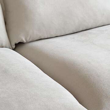 Sdorens Modular Sectional Sofa, 163" Down Filled Comfort U Shaped Sofa Couch for Living Room, Convertible Couch with Ottoman, 6-Seat Oversized Sofa Couch for Living Room Apartment, Beige