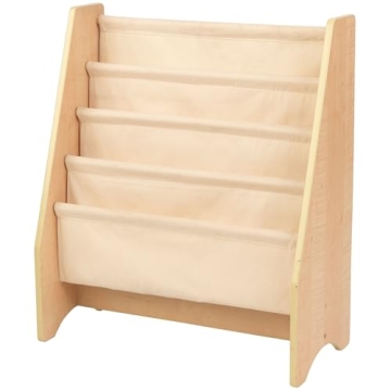KidKraft Wood and Canvas Sling Bookshelf – Perfect for Reading Nook, Durable & Stylish
