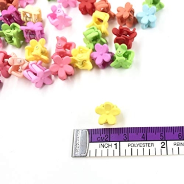 100 Pack Assorted Flower Hair Claw Clips for All Ages