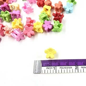 100 Pack Assorted Flower Hair Claw Clips for All Ages