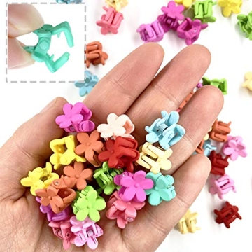 100 Pack Assorted Flower Hair Claw Clips for All Ages