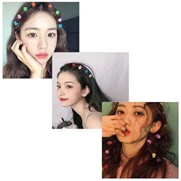 100 Pack Assorted Flower Hair Claw Clips for All Ages