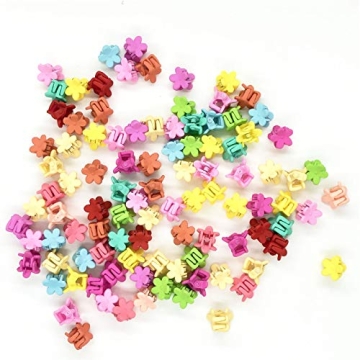 100 Pack Assorted Flower Hair Claw Clips for All Ages