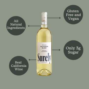 Surely Non-Alcoholic Sauvignon Blanc, Low Calorie Wine