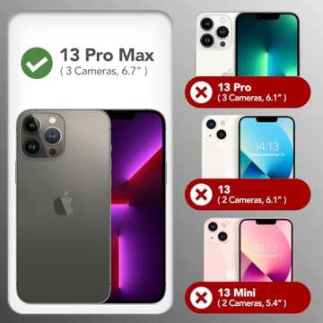 GONEZ Magnetic Silicone for iPhone 13 Pro Max Case, [Compatible with Magsafe] [2X Screen Protector +...