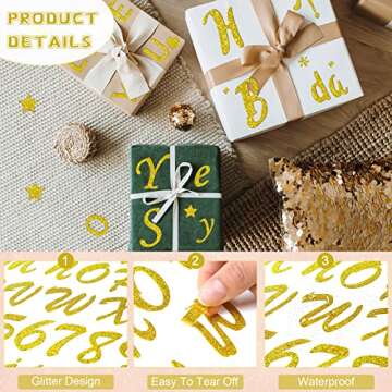 Fainne 921 Pieces Glitter Letter Stickers for Crafts