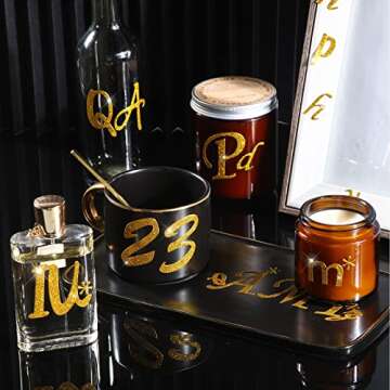 Fainne 921 Pieces Glitter Letter Stickers for Crafts