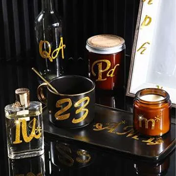 Fainne 921 Pieces Glitter Letter Stickers for Crafts