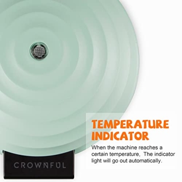 CROWNFUL Mini Waffle Maker with Compact Design