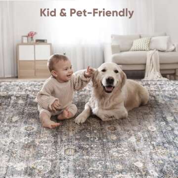 Rugcomf 2x3 Washable Boho Area Rug for Home Comfort