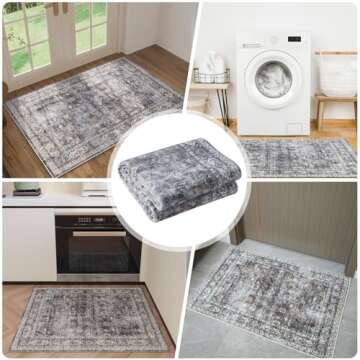Rugcomf 2x3 Washable Boho Area Rug for Home Comfort