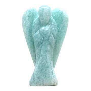 Nelson Creations, LLC 2 Inch Amazonite Guardian Angel Figurine Hand-Carved Natural Stone, Excellent ...
