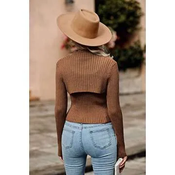 PRETTYGARDEN Women's Fashion Cutout Long Sleeve Sweater