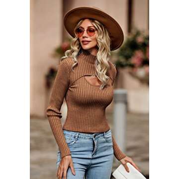 PRETTYGARDEN Women's Fashion Cutout Long Sleeve Sweater